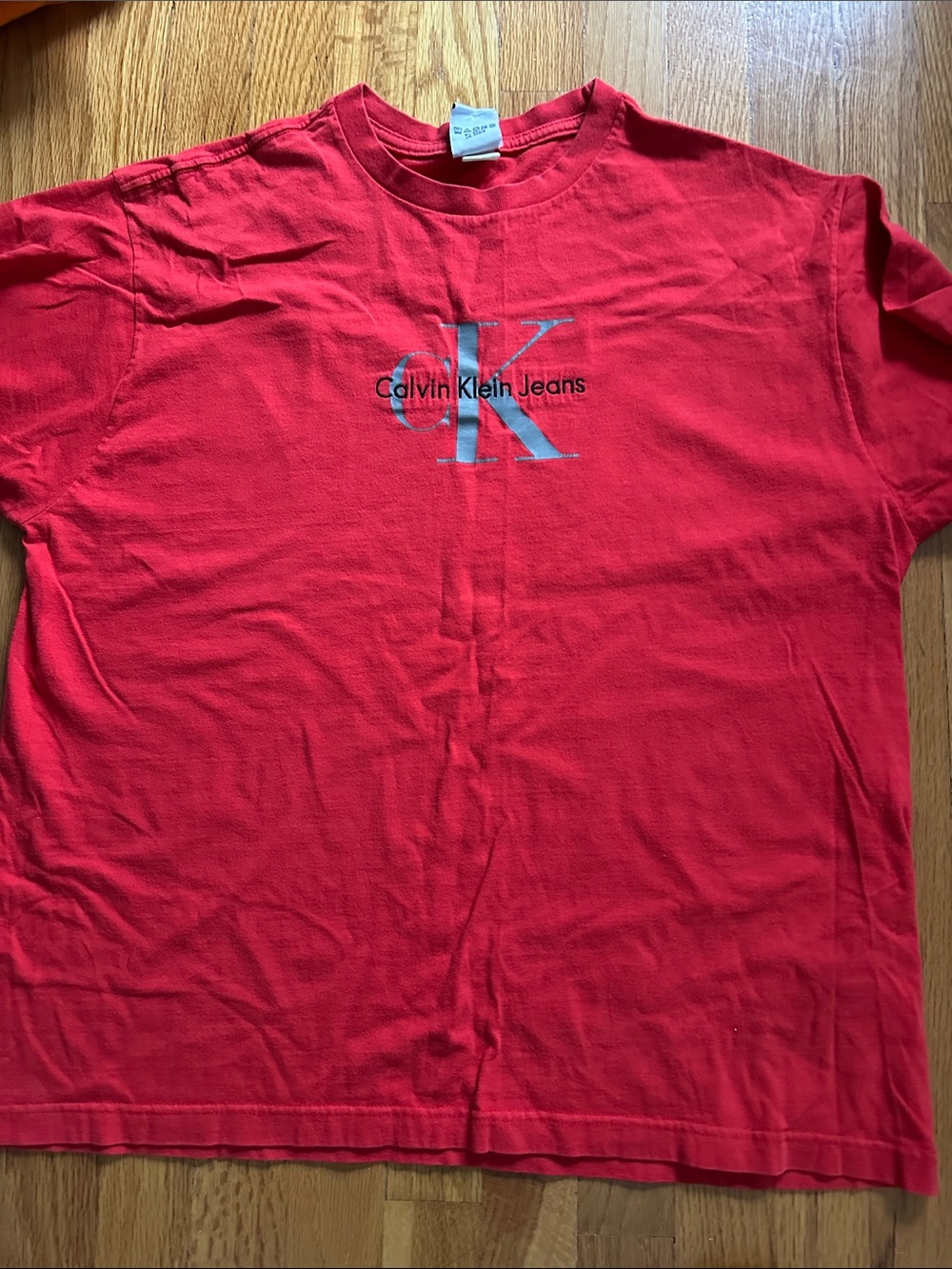 Calvin Klein Jeans Kids Red Logo Short Sleeve Tee